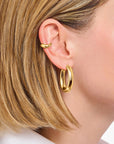 THOMAS SABO Large chunky hoop earrings gold