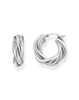 THOMAS SABO Hoop earrings in intertwined design silver