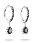 THOMAS SABO Hoop Earrings with Black Pendant Zirconia