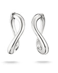 Hoop earrings wave-shaped