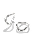 Hoop earrings wave-shaped