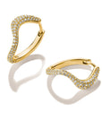 Hoop earrings with zirconia