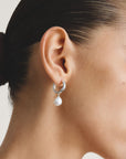 Hoop earrings pearl