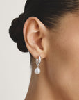 Hoop earrings pearl