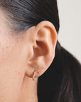 Hoop earrings with zirconia