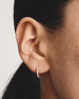 Hoop earrings with zirconia