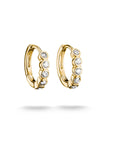 Hoop earrings with zirconia