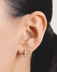 Hoop earrings with zirconia