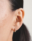 Hoop earrings with zirconia