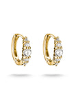 Hoop earrings with zirconia