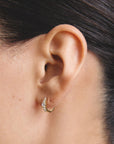 Hoop earrings with zirconia
