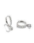 Hoop earrings with brilliant-cut zirconia