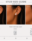 CLASSIC OVAL CZ STUDS - STERLING SILVER