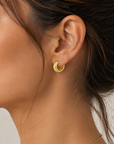 ELOWYN HUGGIE EARRINGS - STERLING SILVER