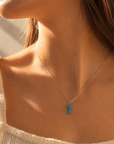THE BLUE CORNICELLO NECKLACE - STERLING SILVER