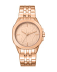 DKNY Logo -Brooklyn Midi Rose Gold Stainless Steel 34mm Watch