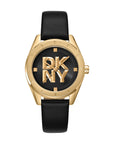 DKNY Logo -Chambers Midi Gold Stainless Steel 34mm Watch