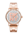 DKNY Logo -Soho Logo Rose Gold Stainless Steel 36mm Watch