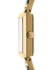 DKNY Signature Shape Green/Gold Stainless Steel 17x31.5mm Watch