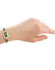 DKNY Signature Shape Green/Gold Stainless Steel 17x31.5mm Watch