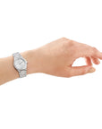 DKNY Essentials Silver Stainless Steel 28mm Watch and Stainless Steel Bracelet Set