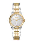 DKNY Essentials Two Tone Stainless Steel 28mm Watch and Gold Stainless Steel Bracelet Set