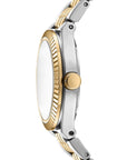 DKNY Essentials Two Tone Stainless Steel 28mm Watch and Gold Stainless Steel Bracelet Set