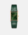 Daniel Wellington Bound 32x22 Green Croc Leather RG Emerald Sunray Watch