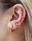 Ania Haie Gold Tube Small Huggie Hoop Earrings