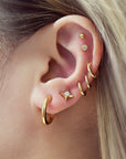 Ania Haie Gold Tube Small Huggie Hoop Earrings