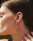 Ania Haie Gold Tube Oversized U Hoop Earrings