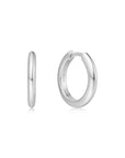 Ania Haie Silver Tube Small Huggie Hoop Earrings