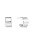 Ania Haie Silver Flat Small Huggie Hoop Earrings