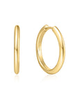 Ania Haie Gold Tube Medium Hoop Earrings