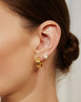 Ania Haie Gold Flat Medium Hoop Earrings
