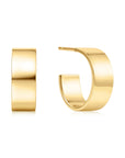Ania Haie Gold Flat Medium Hoop Earrings