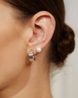 Ania Haie Silver Flat Medium Hoop Earrings