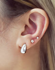Ania Haie Silver Small Dome Hoop Earrings