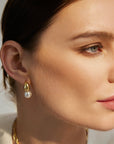 Ania Haie Gold Pearl Dome Hoop Earrings