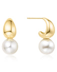 Ania Haie Gold Pearl Dome Hoop Earrings