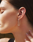 Ania Haie Silver Tube Oversized U Hoop Earrings