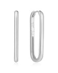 Ania Haie Silver Tube Oversized U Hoop Earrings