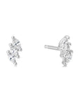 Ania Haie Silver Triple Marquise Stud Earrings