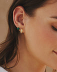 Ania Haie Gold Malachite Sphere Stud Earrings