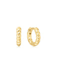 Ania Haie Gold Texture Small Huggie Hoop Earrings