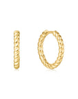 Ania Haie Gold Texture Medium Huggie Hoop Earrings