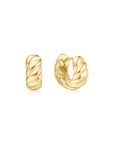 Ania Haie Gold Bold Texture Small Huggie Hoop Earrings