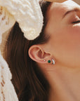 Ania Haie Silver Malachite Sphere Stud Earrings