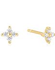 Ania Haie Gold Four-Petal Stud Earrings