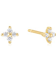 Ania Haie Gold Four-Petal Stud Earrings